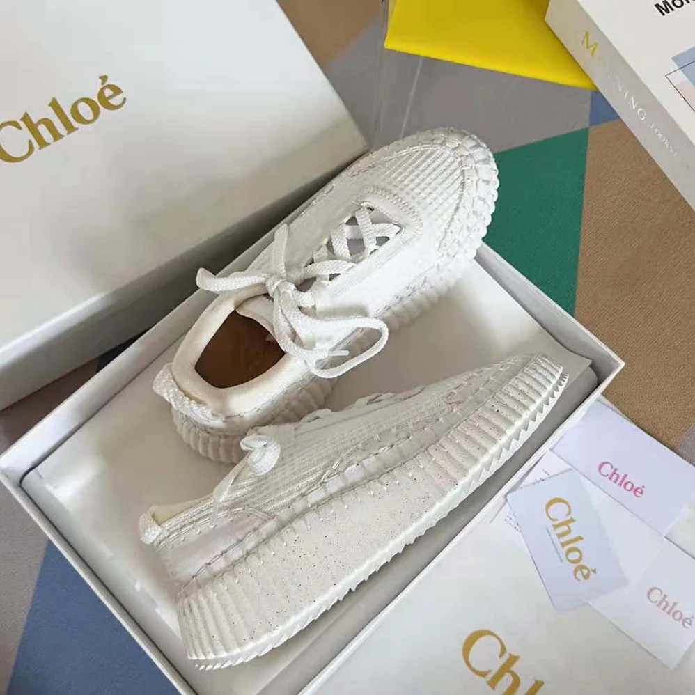 Chloe Nama Sneaker for Unisex in White Chloe Nama Sneaker for Unisex in White