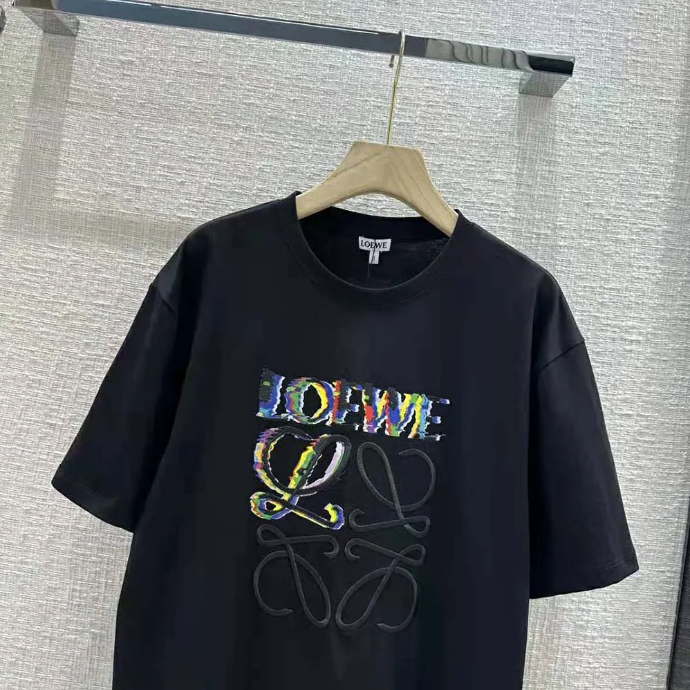 Loewe Glitch Anagram T-shirt in Cotton for Men in Black