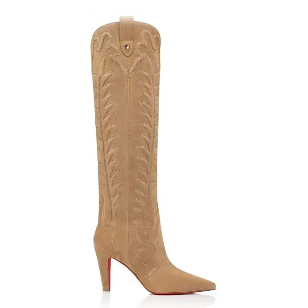 Christian Louboutin Santia Botta 85 mm Boots Veau Velours for Women