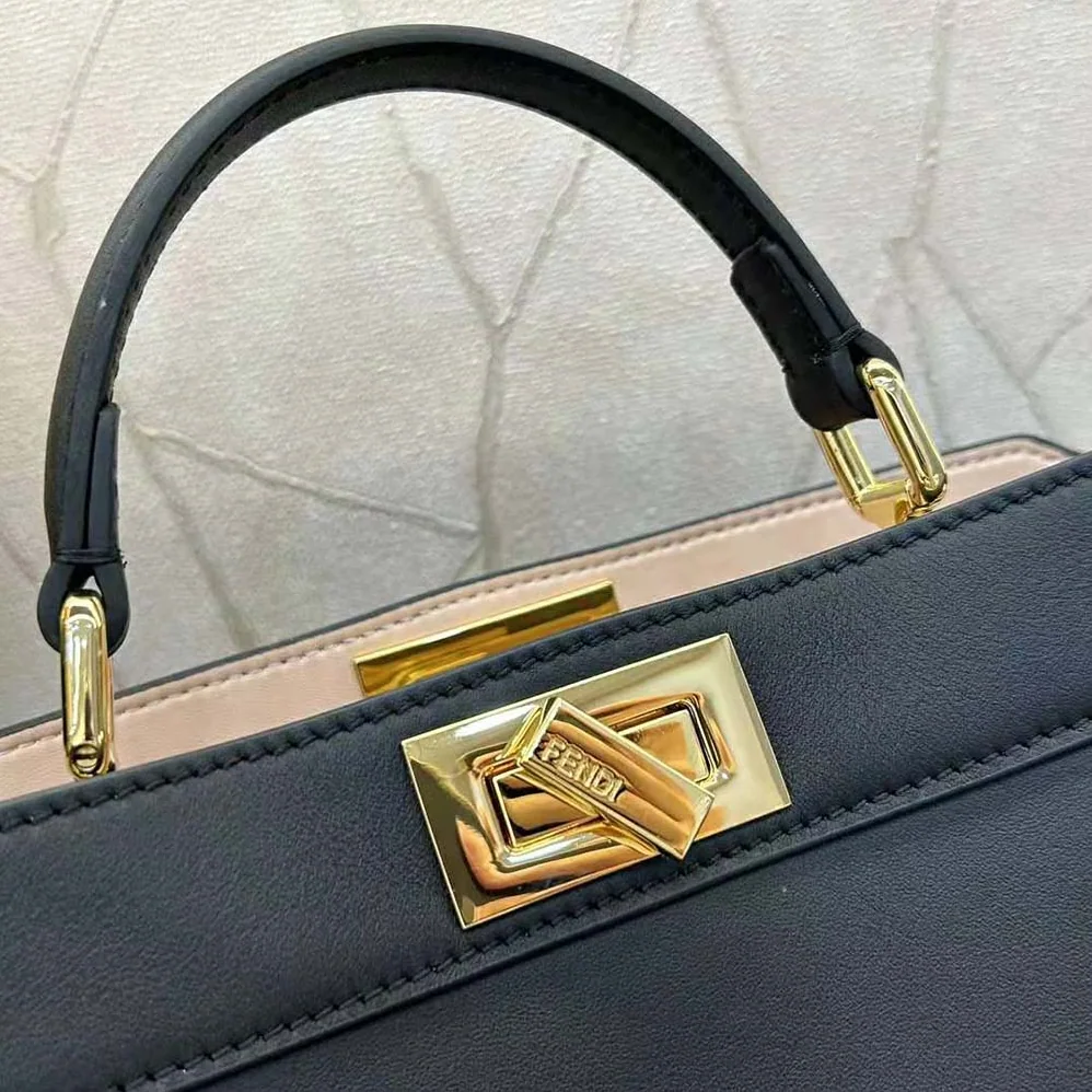 Fendi Peekaboo ISeeU Petite Black Padded Nappa Leather Bag for Women