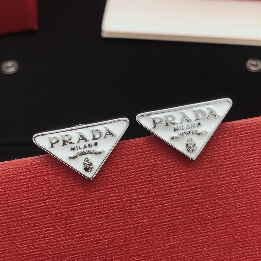 Prada Symbole Earrings for Women in White