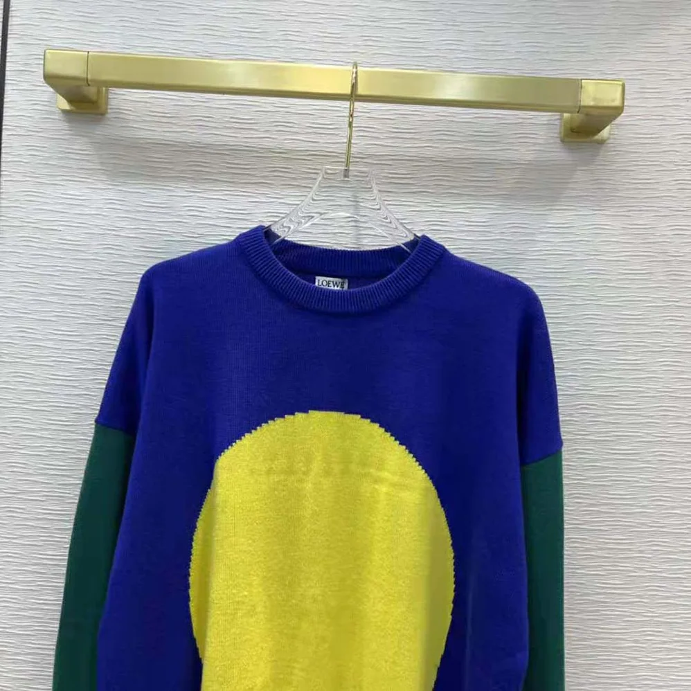 Loewe Circle Intarsia Sweater in Wool for Women