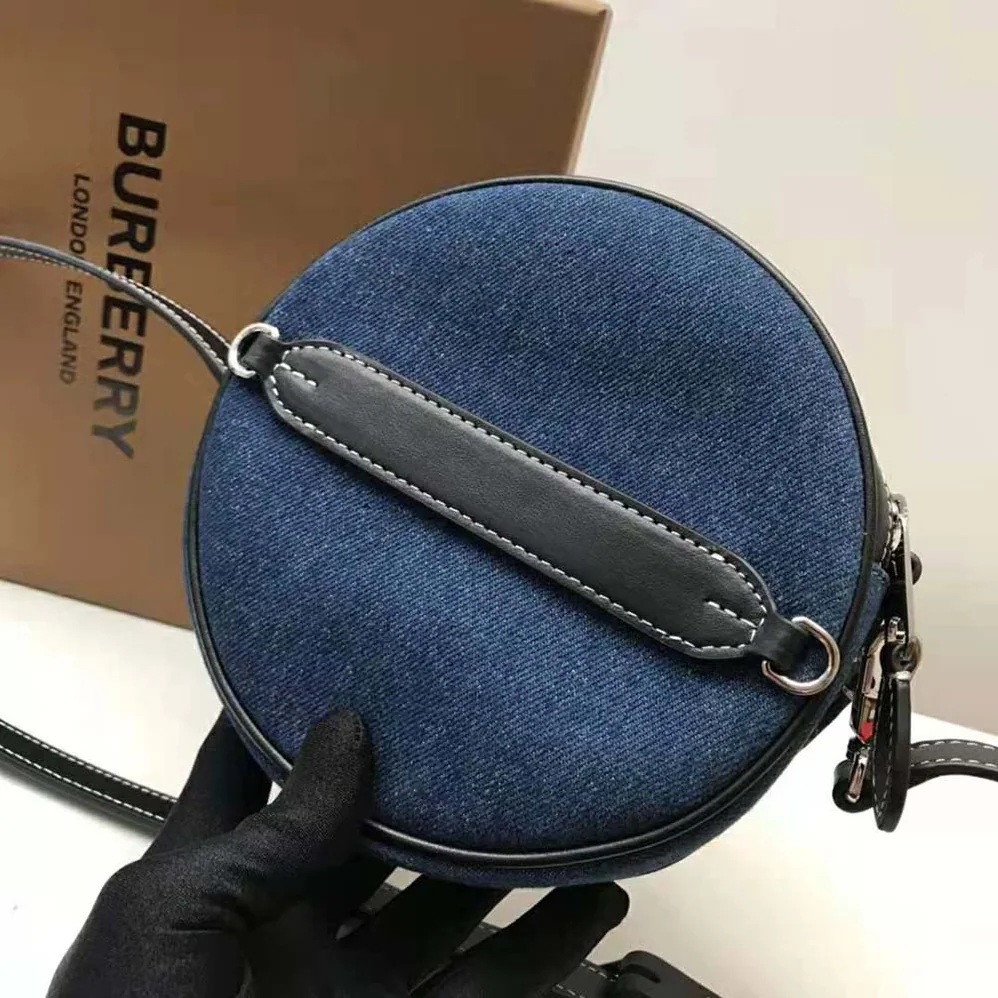 Burberry Logo Graphic Denim and Leather Louise Bag for Women Burberry Logo Graphic Denim and Leather Louise Bag for Women
