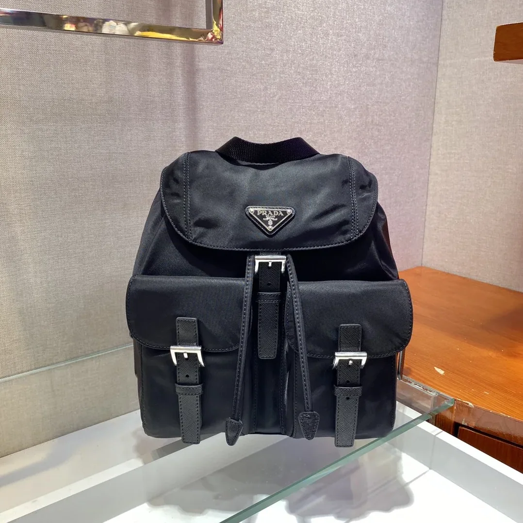 Prada Small Re in Nylon Backpack Black Prada Small Re in Nylon Backpack Black
