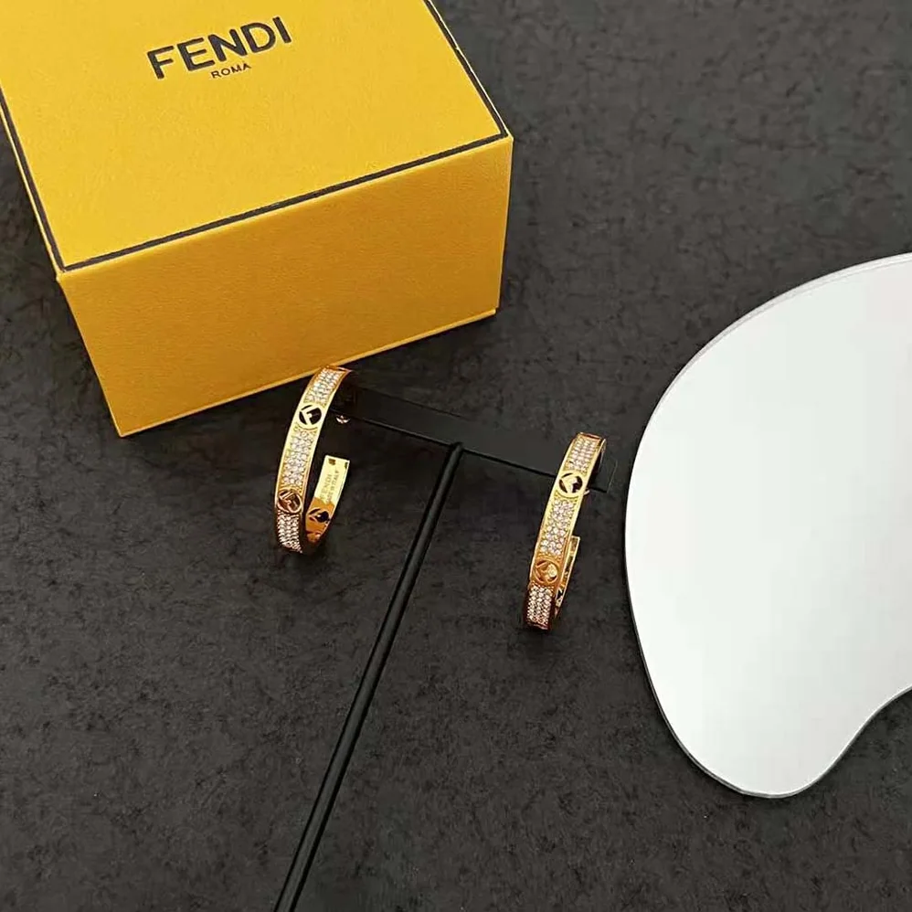 Fendi F Is Fendi Earrings Gold for Women in coloured Fendi F Is Fendi Earrings Gold for Women in coloured