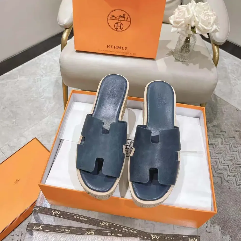 Hermes Eze 30 Sandal for Women in Navy