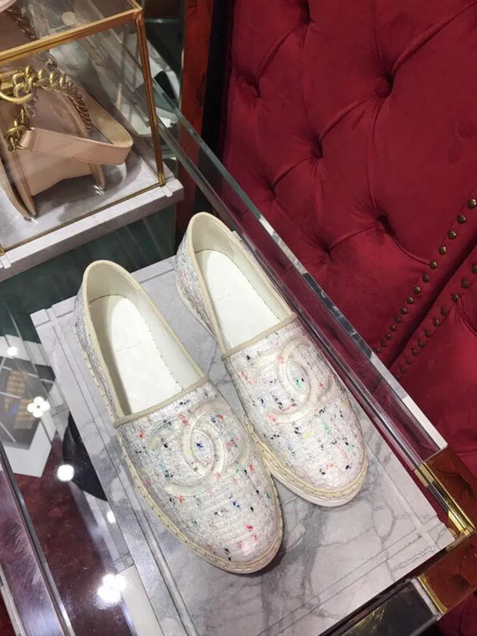 Chanel Espadrilles White And Black