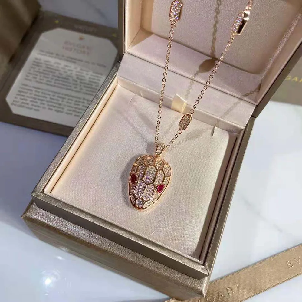 Bvlgari Serpenti Necklace in 18 KT Rose Gold for Women Bvlgari Serpenti Necklace in 18 KT Rose Gold for Women