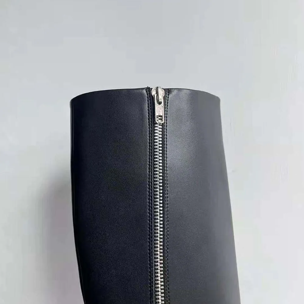 Balenciaga Witch 110mm Boot in Black Shiny Soft Sheepskin for Women