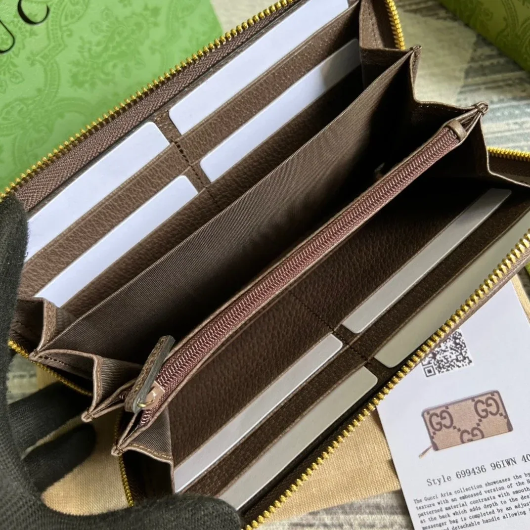 Gucci Diana Jumbo GG Zip Around Wallet With GG Brown /