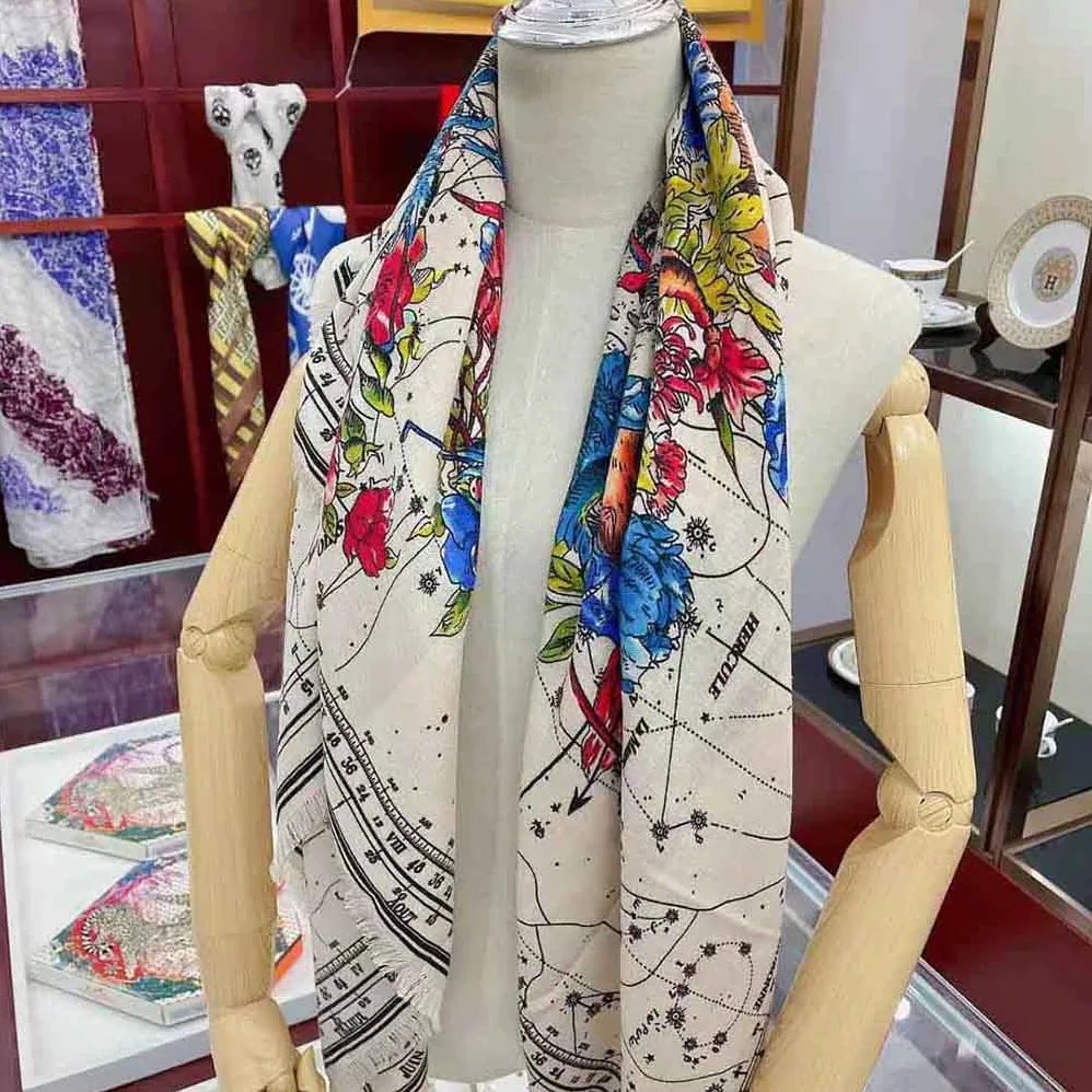 Dior Zodiac Square Scarf Navy White Silk Twill for Women Dior Zodiac Square Scarf Navy White Silk Twill for Women