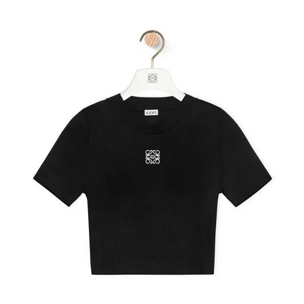 Loewe Anagram Top in Ribbed Cotton Jersey for Women Loewe Anagram Top in Ribbed Cotton Jersey for Women