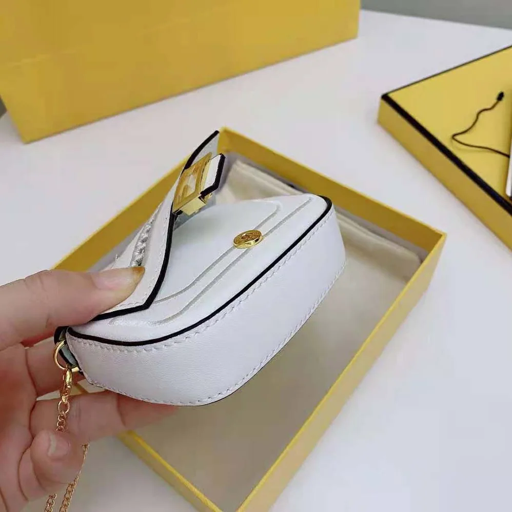 Fendi Nano Baguette Charm White Leather for Women Fendi Nano Baguette Charm White Leather for Women