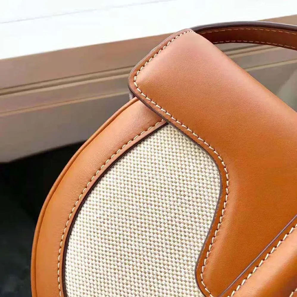 Celine Besace 16 in Textile and Natural Calfskin for Women Celine Besace 16 in Textile and Natural Calfskin for Women