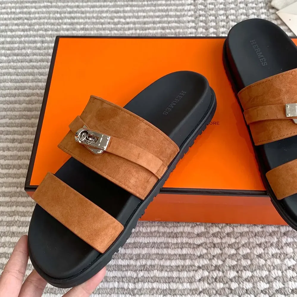 Hermes Jackson Sandal for Unisex in Brown Hermes Jackson Sandal for Unisex in Brown