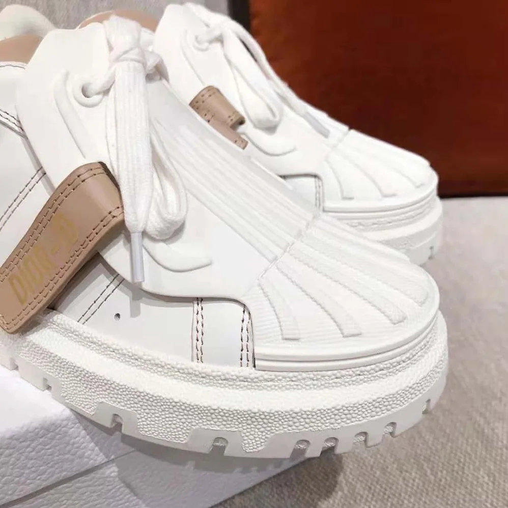 Dior Dior-id Sneaker White and Nude Calfskin and Rubber for Women Dior Dior-id Sneaker White and Nude Calfskin and Rubber for Women