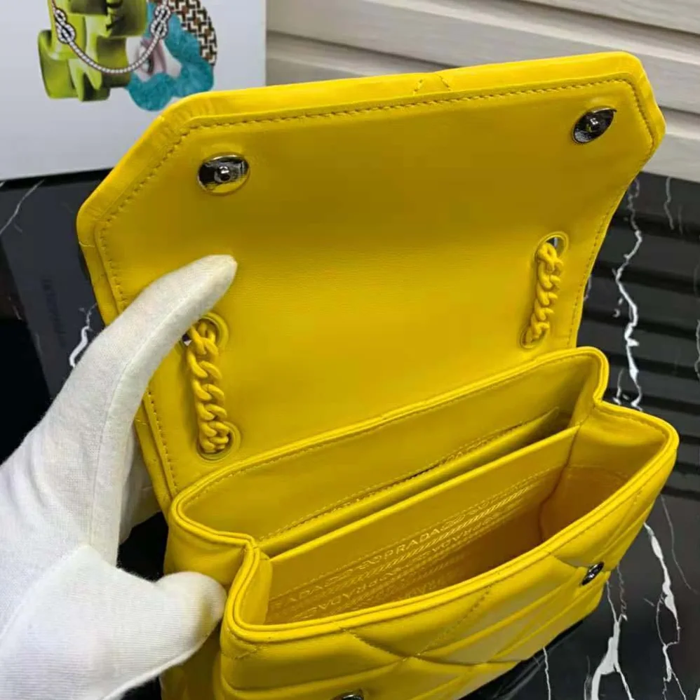 Prada Small Nappa Leather Prada Spectrum Bag for Women in Yellow