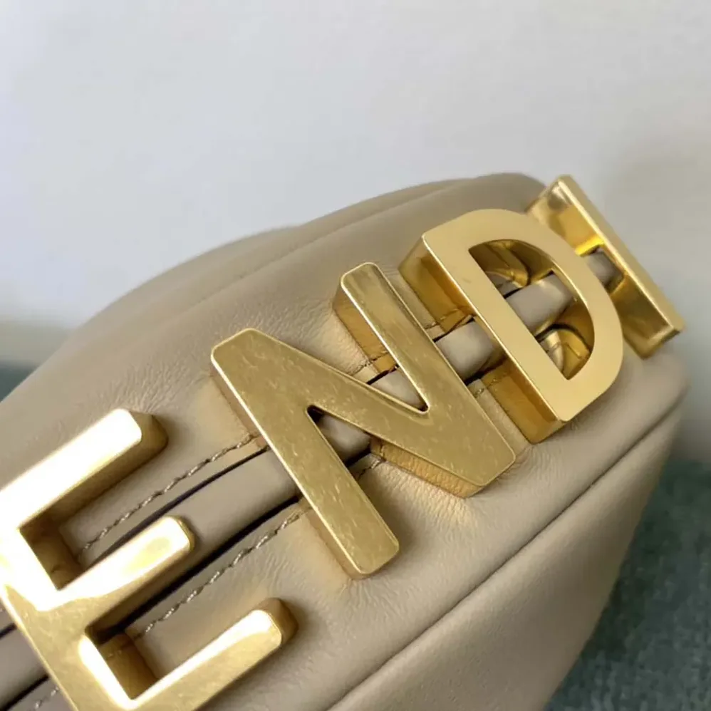 Fendi Nano Fendigraphy Gray Leather Charm for Women Fendi Nano Fendigraphy Gray Leather Charm for Women