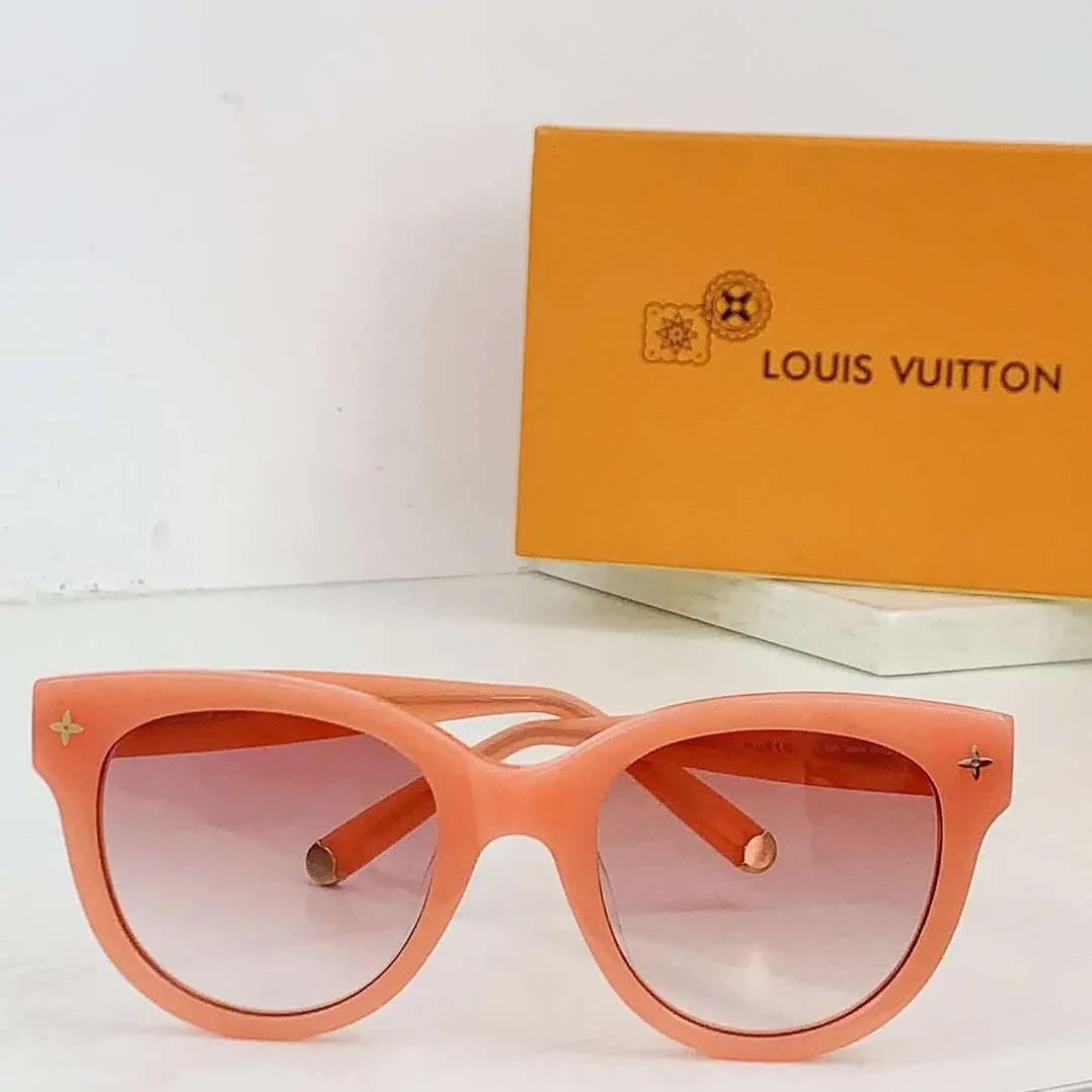 Louis Vuitton Monogram Round Sunglasses Orange Louis Vuitton Monogram Round Sunglasses Orange