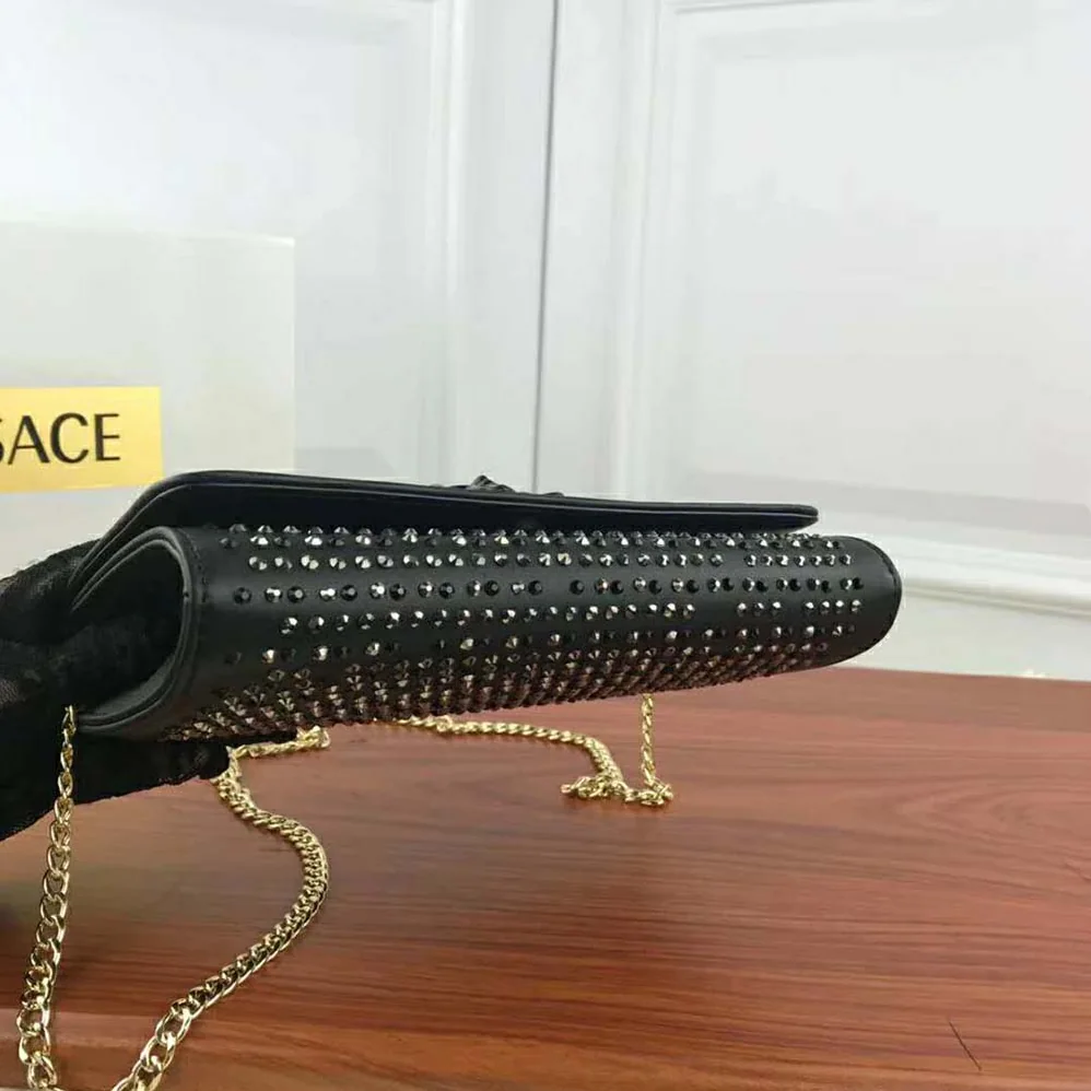 Versace Crystal Palazzo Evening Bag for Women in Black