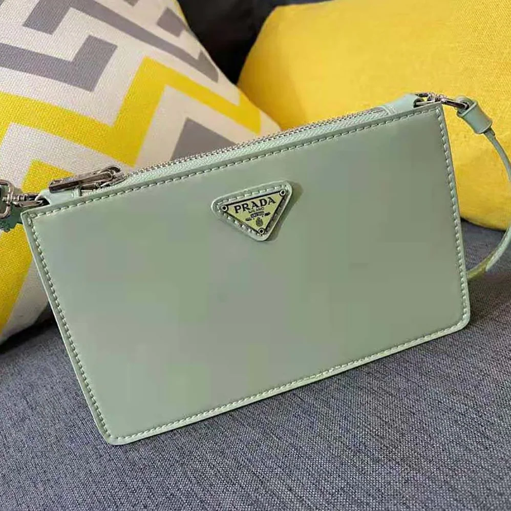 Prada Brushed Leather Mini-Bag for Women in Aqua