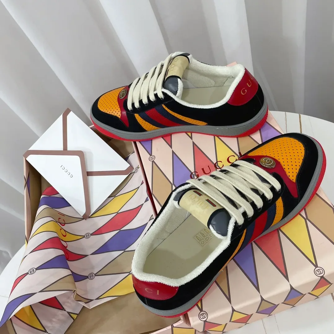 Gucci Screener Sneaker Black for Women in Yellow Gucci Screener Sneaker Black for Women in Yellow