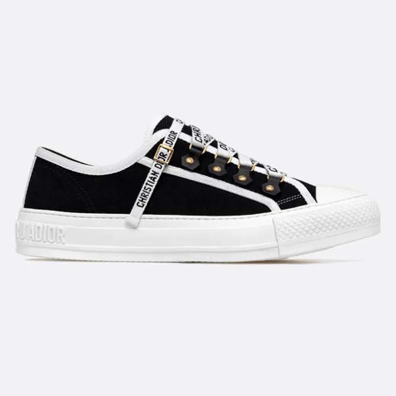 Dior Walk'N'Dior Low-Top Sneaker in Black Canvas for Women Dior Walk'N'Dior Low-Top Sneaker in Black Canvas for Women