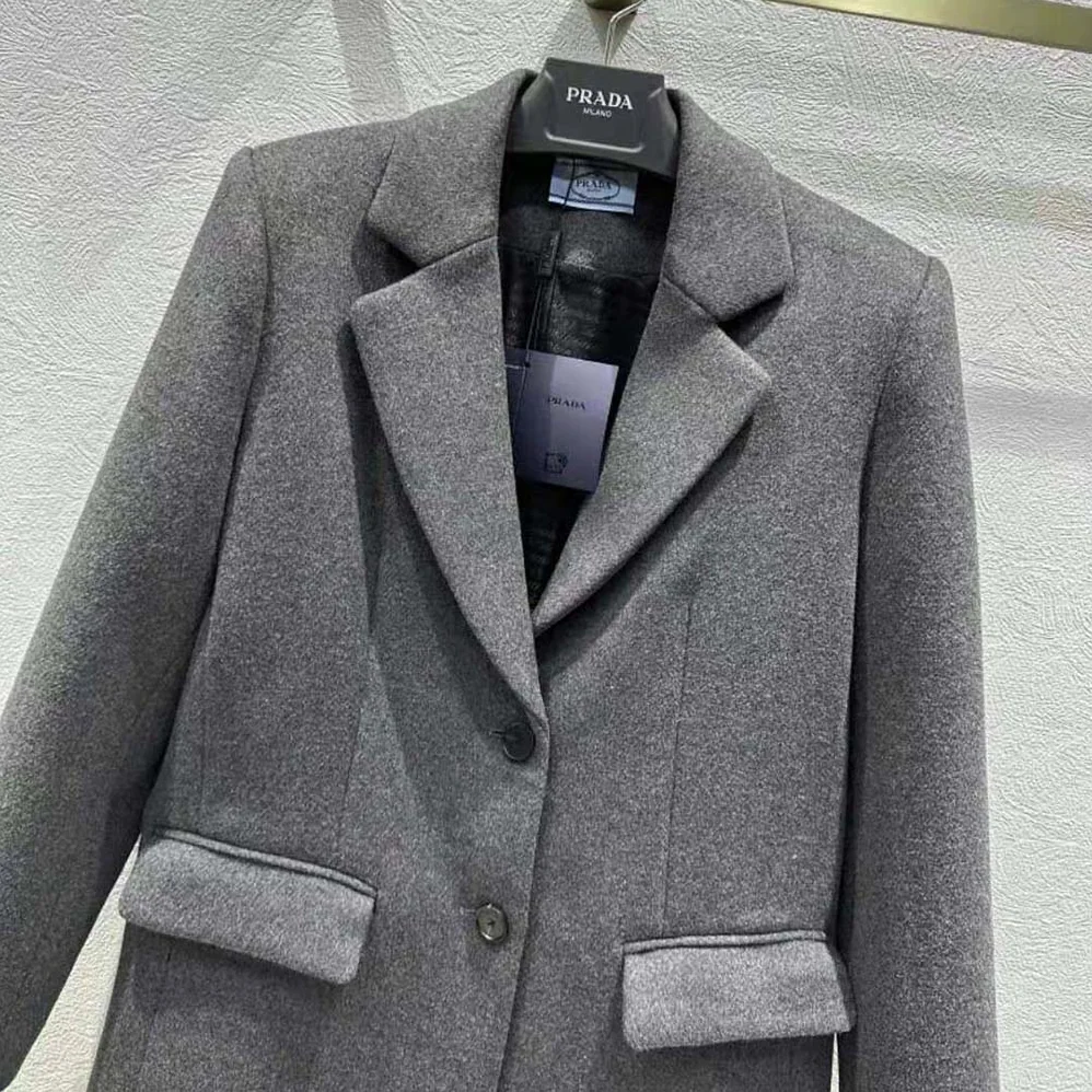Prada Single for Women in breasted Velour Coat