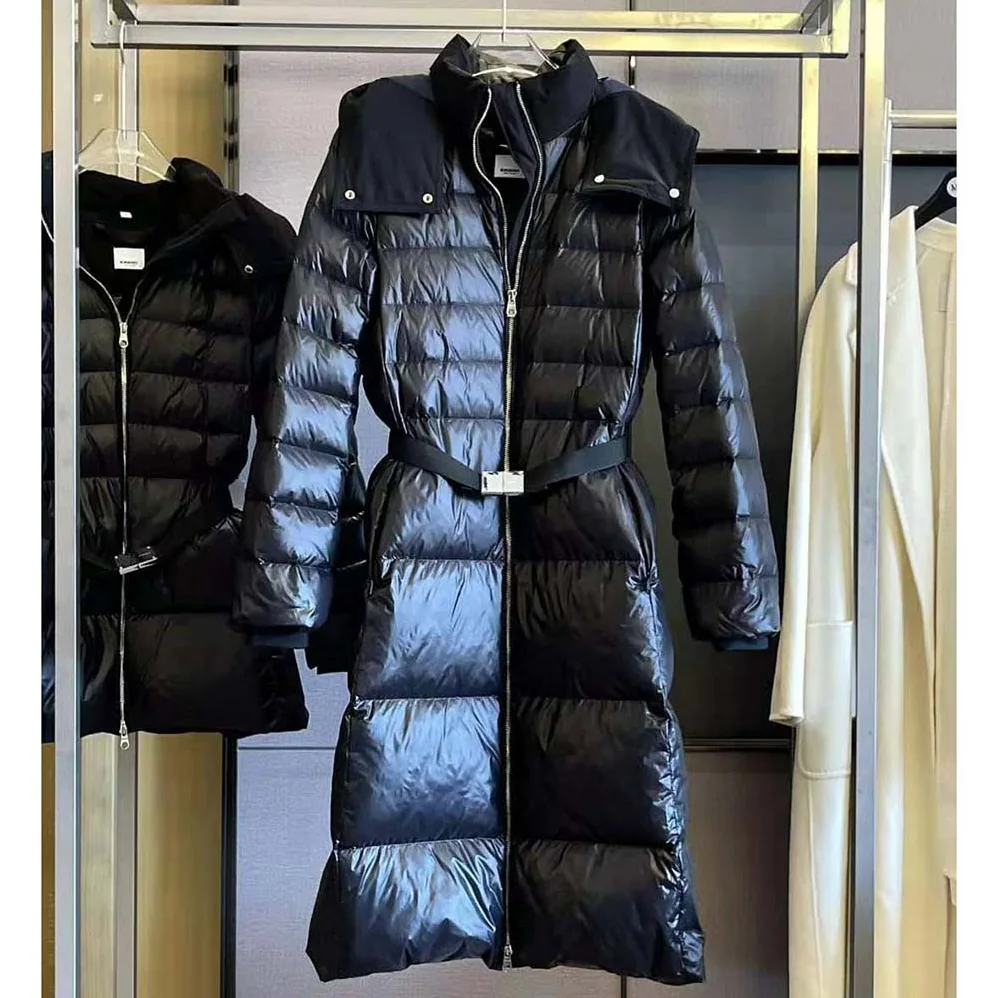 Burberry Contrast Hood Nylon Mid for Women in Length Puffer Coat Burberry Contrast Hood Nylon Mid for Women in Length Puffer Coat