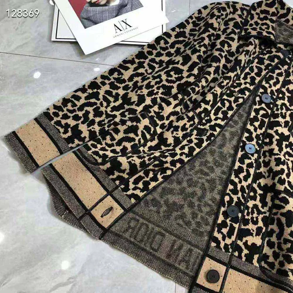 Dior Caro Jacket Beige Multicolor Mizza Technical Wool Knit for Women Dior Caro Jacket Beige Multicolor Mizza Technical Wool Knit for Women