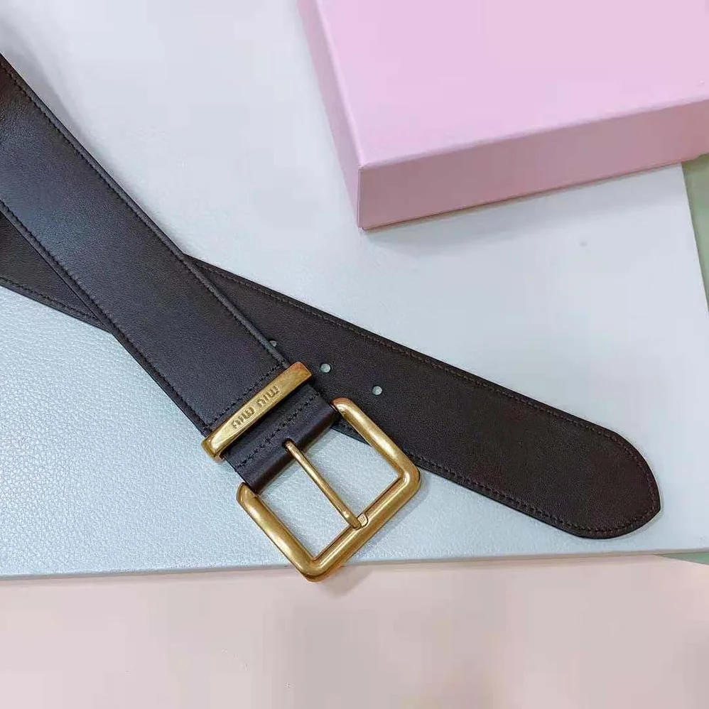 Miu Miu Leather Belt-Chocolate 5CC589_2E6Y_F0038 for Women Miu Miu Leather Belt-Chocolate 5CC589_2E6Y_F0038 for Women