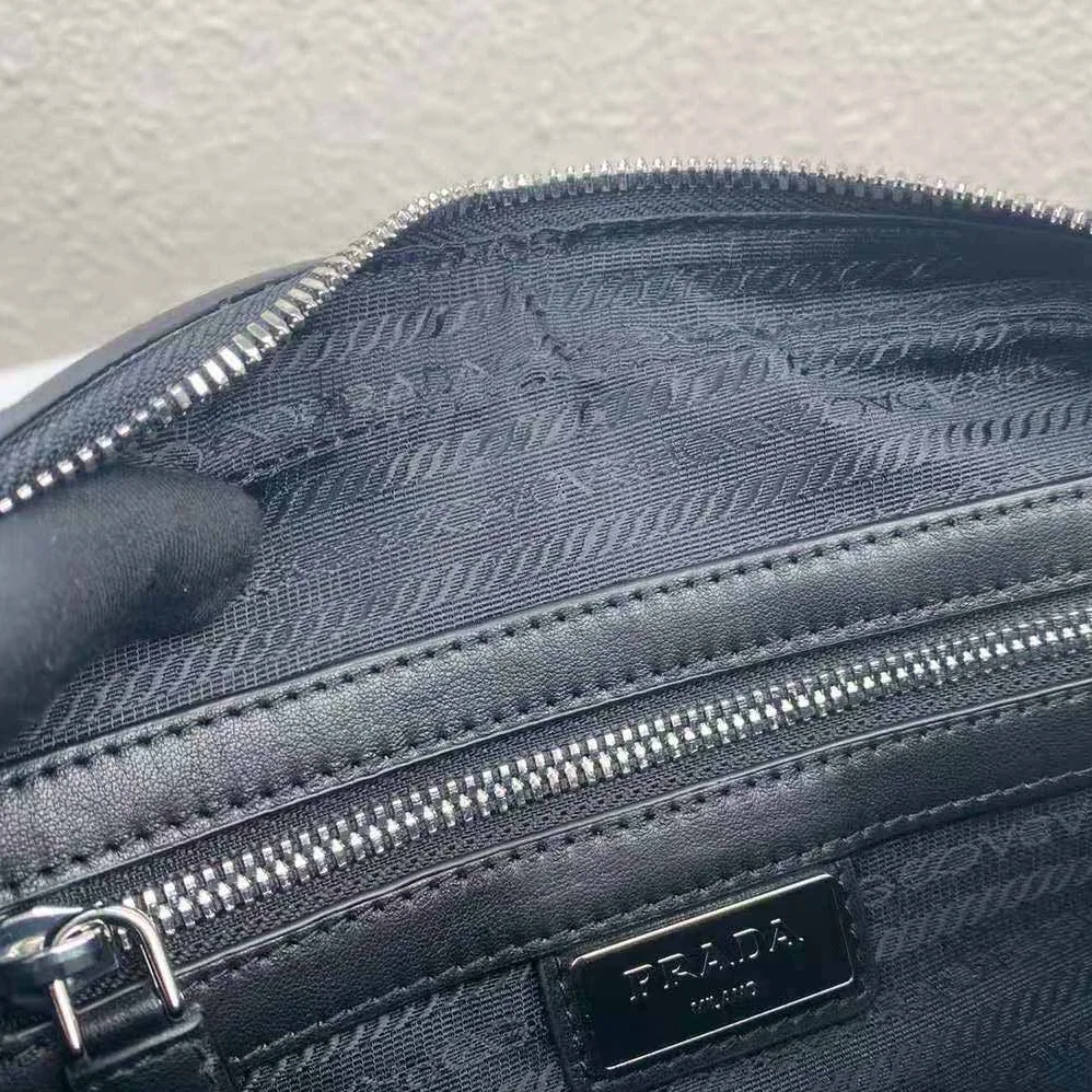 Prada Bag with Saffiano Leather Shoulder Strap for Men in Black Prada Bag with Saffiano Leather Shoulder Strap for Men in Black