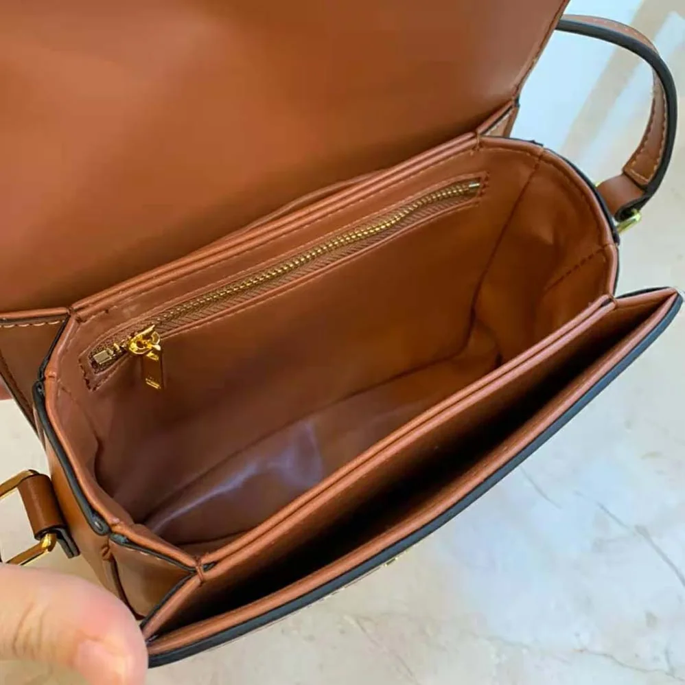Celine Teen Triomphe Bag in Triomphe Canvas and Calfskin for Women