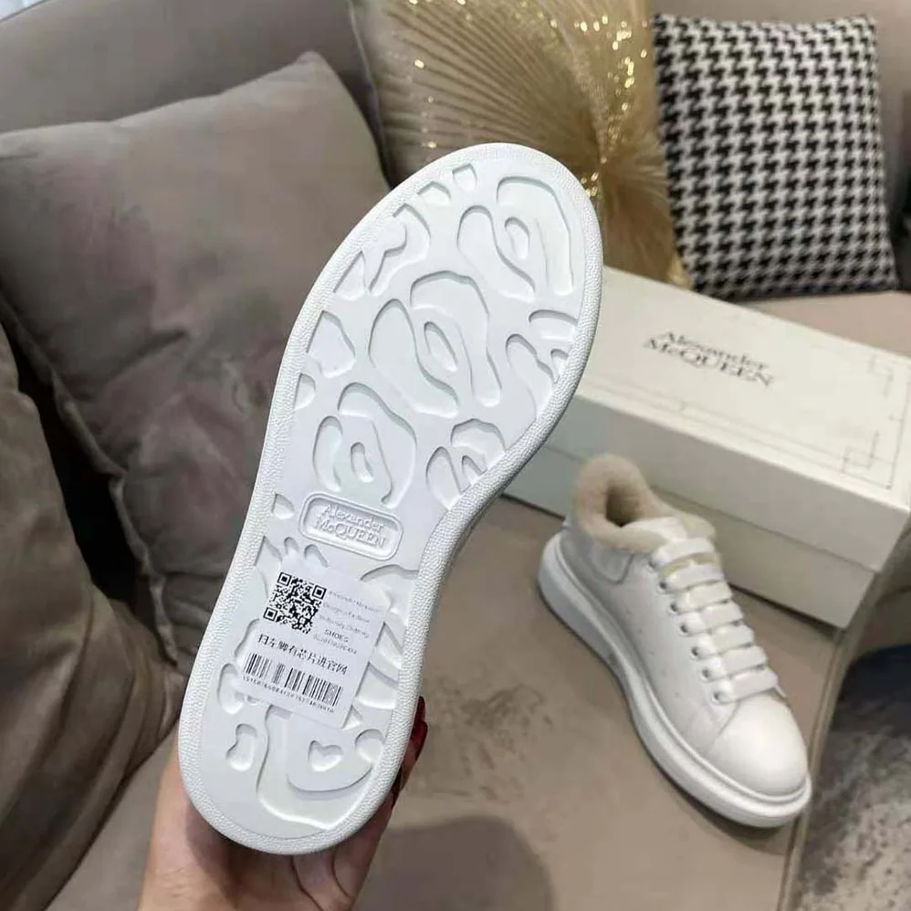 Alexander Mcqueen Oversized Sneaker White Smooth Calf Leather for Women Alexander Mcqueen Oversized Sneaker White Smooth Calf Leather for Women