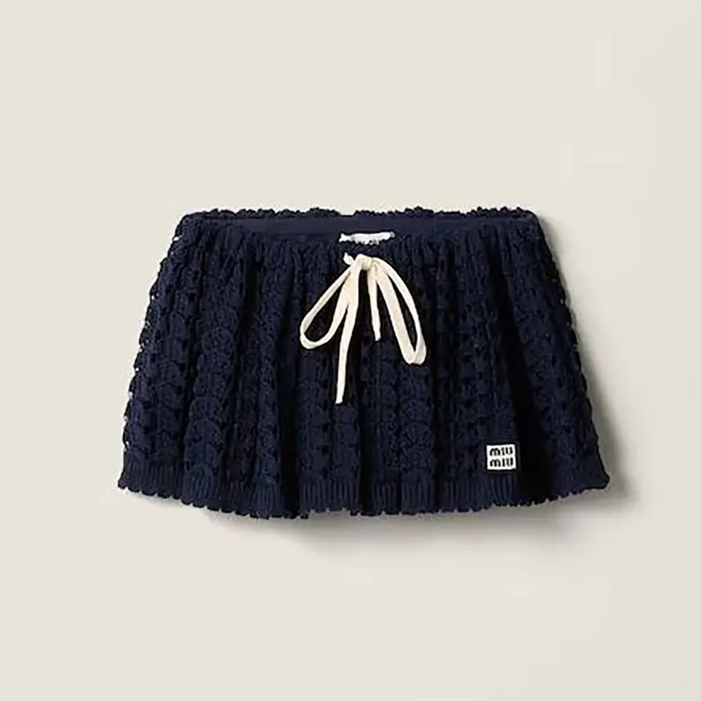 Miu Miu Cotton Miniskirt for Women in Nvay