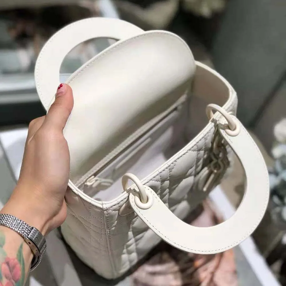 Dior Mini Lady Dior Bag Latte Ultramatte Cannage Calfskin for Women Dior Mini Lady Dior Bag Latte Ultramatte Cannage Calfskin for Women