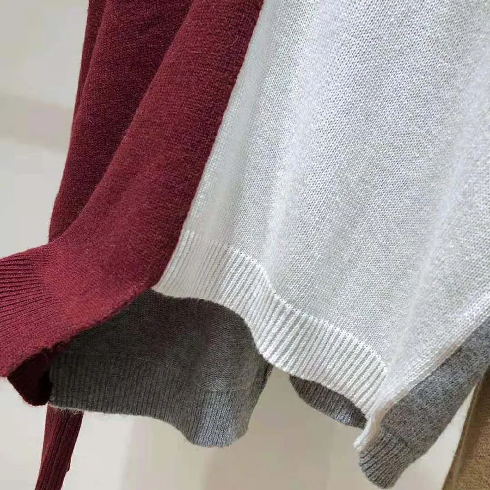 Loewe Anagram Asymmetric Sweater in Wool for Women in Maroon