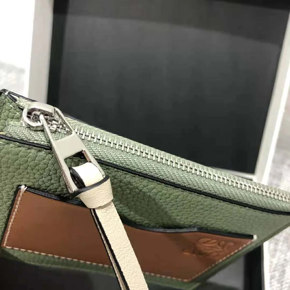 Loewe Coin Cardholder in Soft Grained Calfskin for Women in Lime Loewe Coin Cardholder in Soft Grained Calfskin for Women in Lime