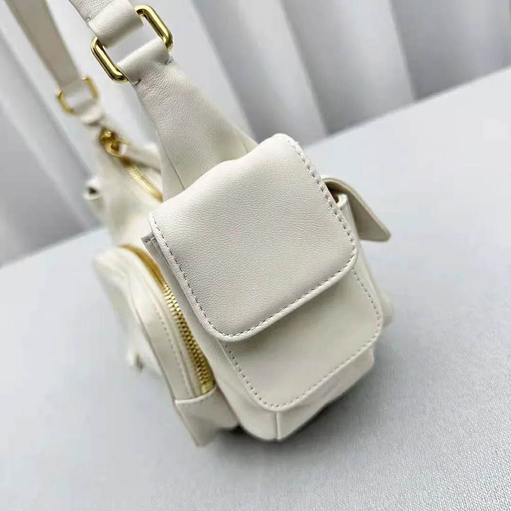 Miu Miu Nappa Leather Pocket Bag for Women in White