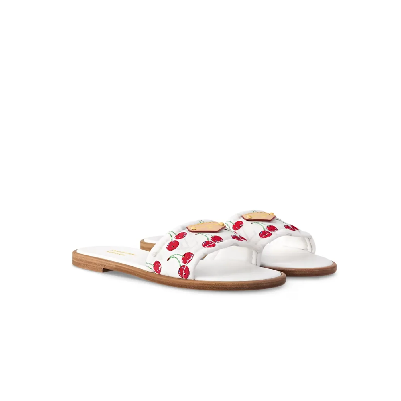 Louis Vuitton LV x TM Lily Flat Mule White 1AHM34 Louis Vuitton LV x TM Lily Flat Mule White 1AHM34
