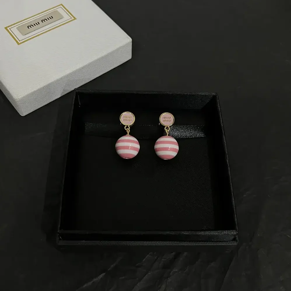 Miu Miu Metal and Pearl Earrings for Women