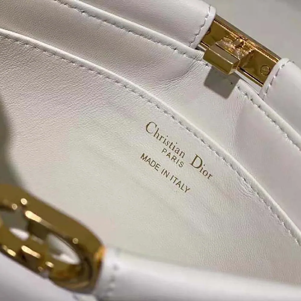 Dior Dior Caro Colle Noire Clutch with Chain Latte Cannage Lambskin for Women Dior Dior Caro Colle Noire Clutch with Chain Latte Cannage Lambskin for Women