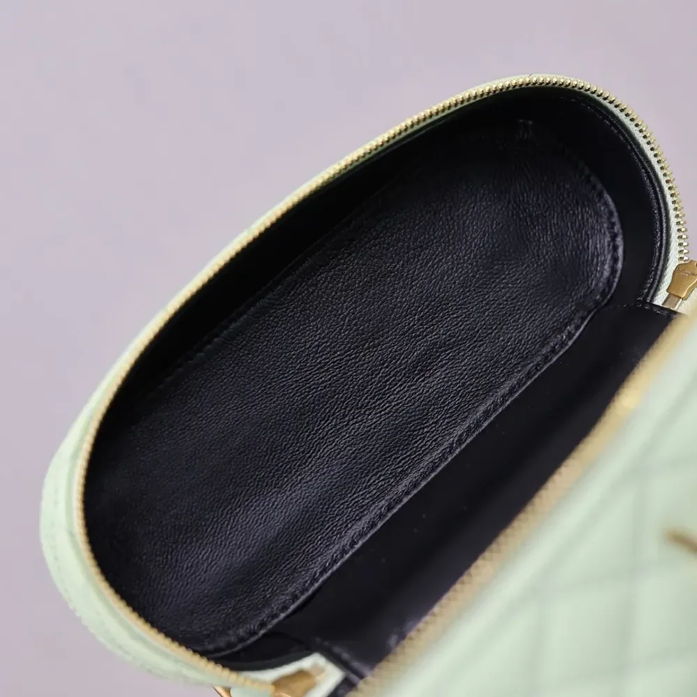 Saint Laurent YSL Gaby Vanity Bag In Lambskin for Women in Aqua Saint Laurent YSL Gaby Vanity Bag In Lambskin for Women in Aqua
