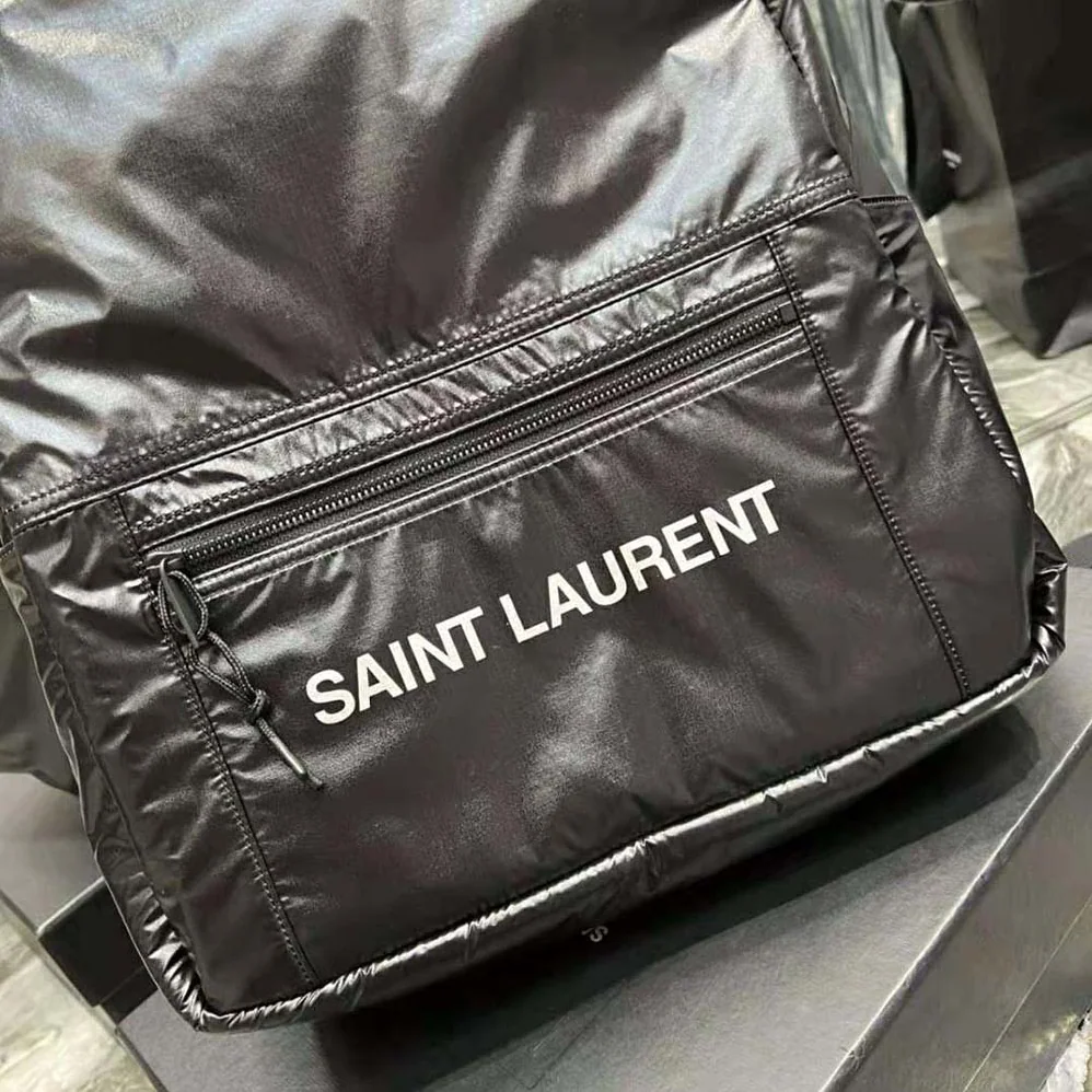 Saint Laurent YSL Nuxx Backpack in Nylon for Women in Black Saint Laurent YSL Nuxx Backpack in Nylon for Women in Black