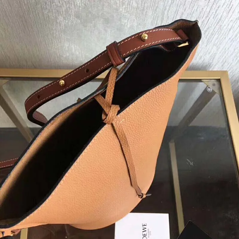 Loewe Gate Bucket Bag Light In Calfskin for Women in Brown Loewe Gate Bucket Bag Light In Calfskin for Women in Brown