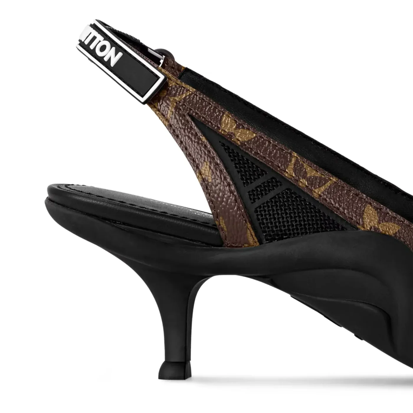 Louis Vuitton LV Vibe Slingback Pump Black 1AAW7G Louis Vuitton LV Vibe Slingback Pump Black 1AAW7G