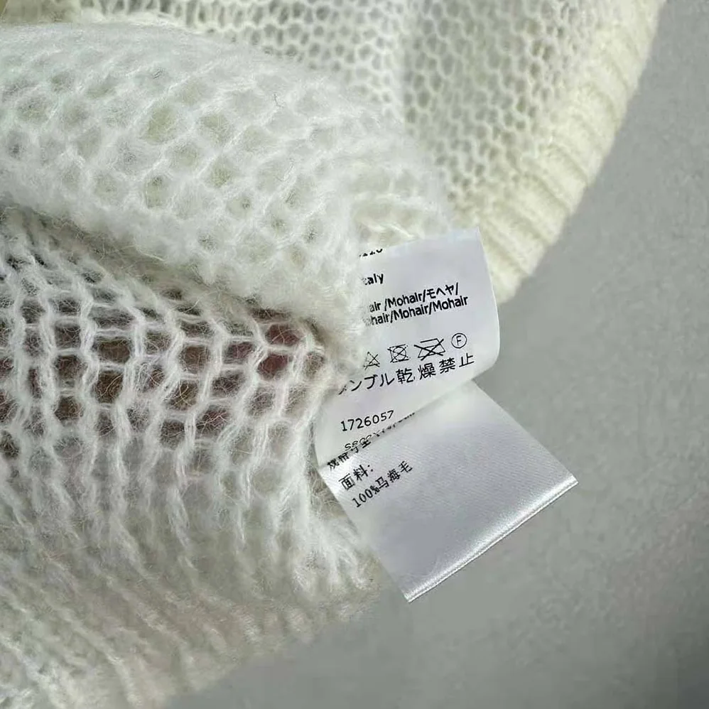 Loewe Anagram Vest in Mohair for Women in White Loewe Anagram Vest in Mohair for Women in White