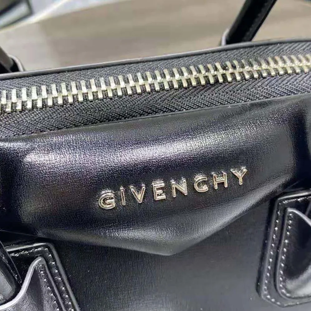 Givenchy Mini Antigona Bag in Box Leather with Chain for Women in Black