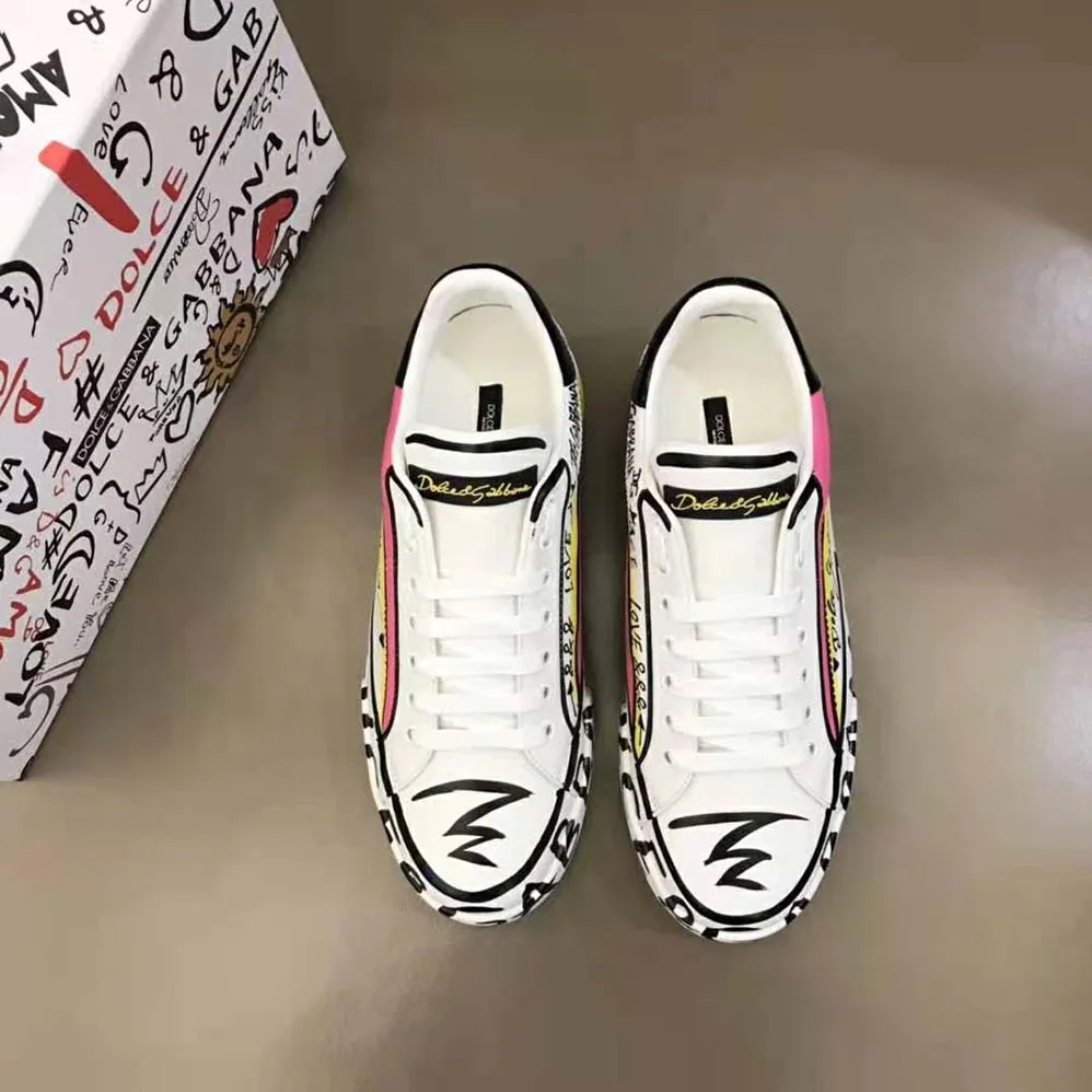 Dolce Gabbana D&G Limited Edition Portofino Sneakers for Women in Pink