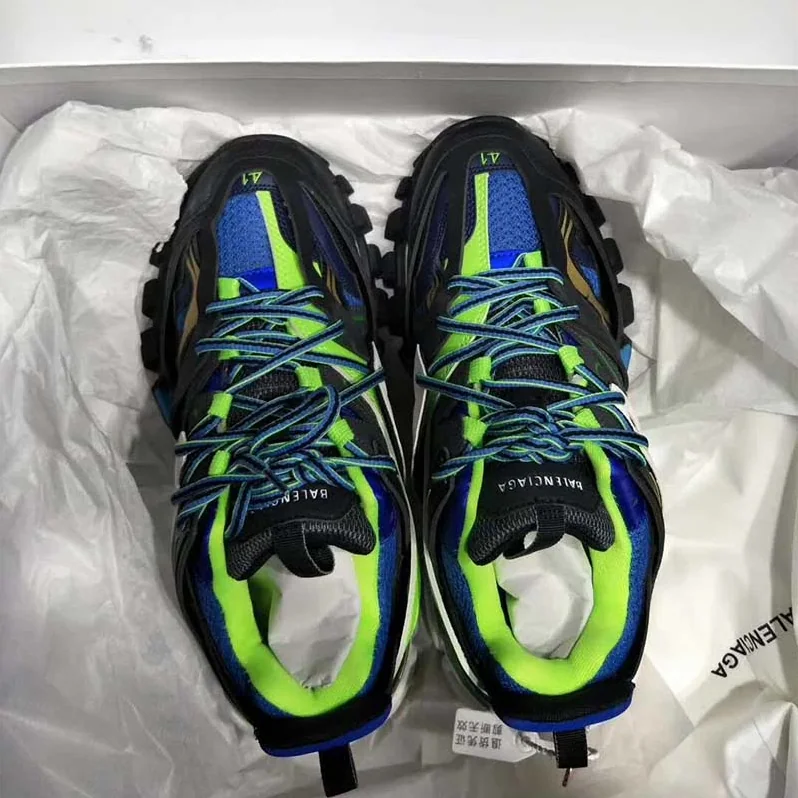 Balenciaga Shoes Track Trainers in Black Mesh and Nylon for Men in Green Balenciaga Shoes Track Trainers in Black Mesh and Nylon for Men in Green
